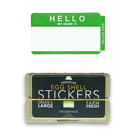 Egg Shell Stickers Green Hello Sticker Pack