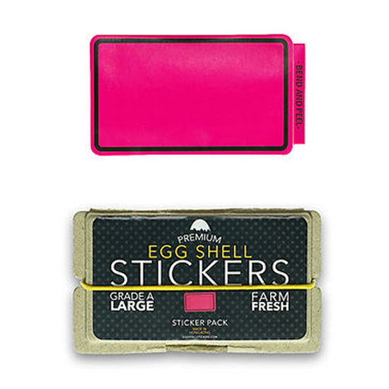 Egg Shell Stickers Pink Line Border Blank