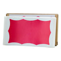 Eggshell-Style Blank Slaps 50-Pack Magenta Wavy Design 3.9x2.4"