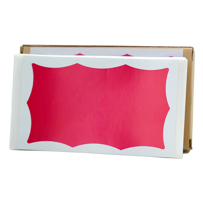 Eggshell-Style Blank Slaps 50-Pack Magenta Wavy Design 3.9x2.4"