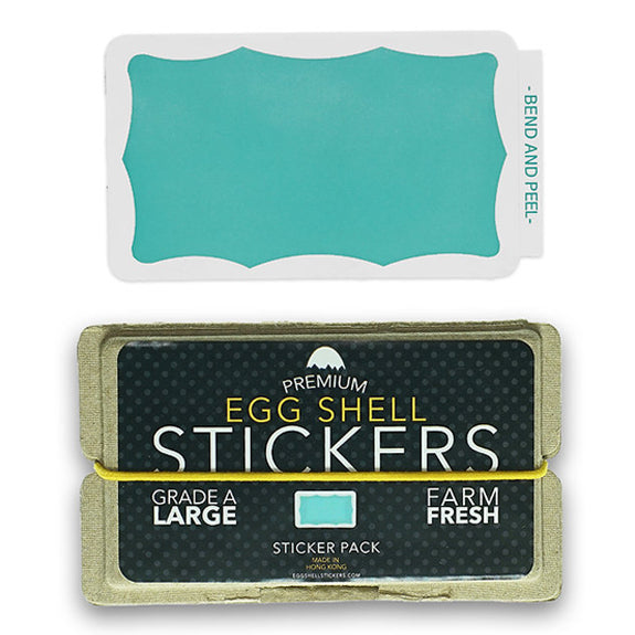 Egg Shell Teal Wavy Border Sticker Pack
