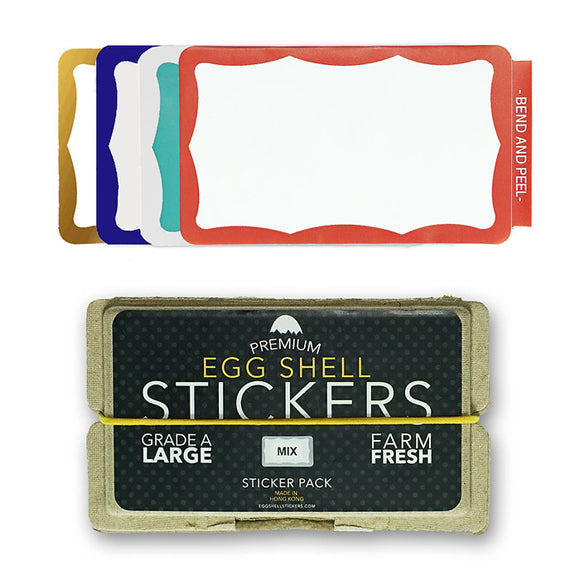 Egg Shell Wavy Mixed Sticker Pack